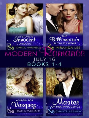 cover image of Modern Romance July 2016, Books 1-4